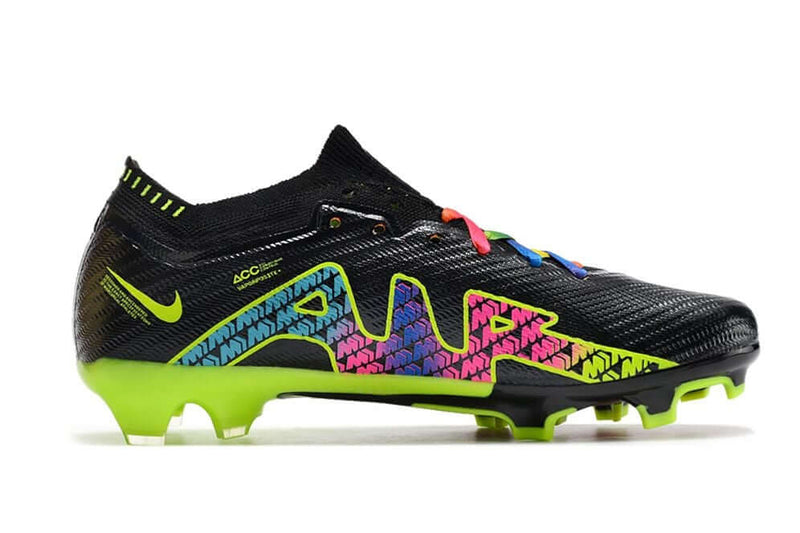 Chuteira Campo Nike Air Zoom Mercurial Vapor 15 Elite FG Preta e Colorido