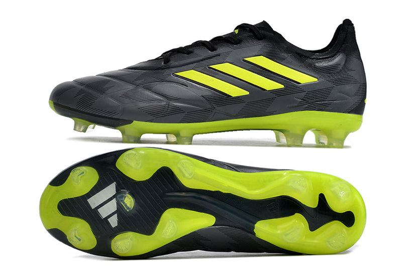 Chuteira Campo Adidas Copa Pure.1 FG Preta e Verde "Crazycharged Pack"