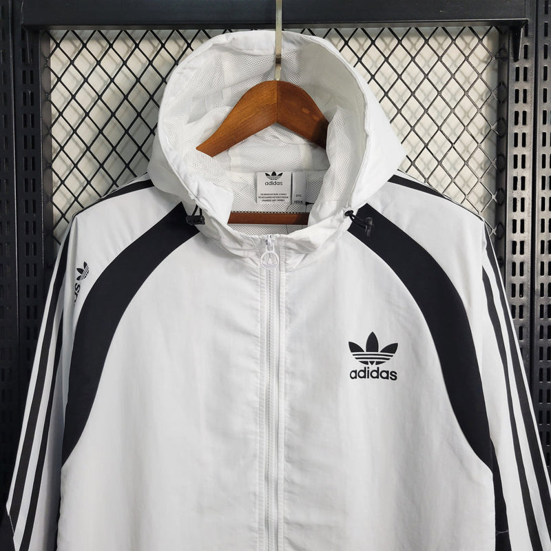 Corta Vento Adidas ADN 10K Branco e Preto