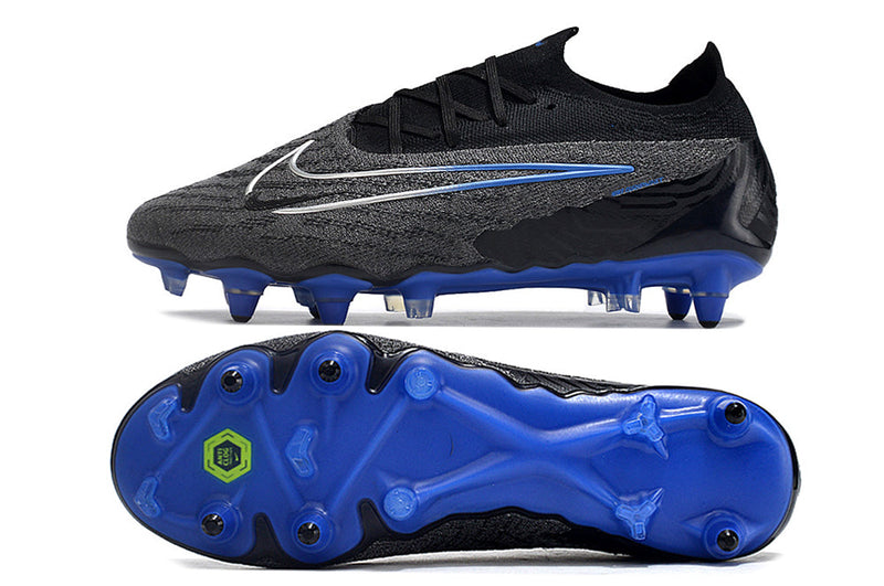 Chuteira Campo Nike Phantom GX Elite SG Preta e Azul "Shadow Pack"