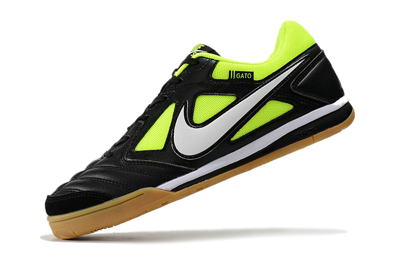 Chuteira Futsal Supreme x Nike SB Gato IC Preta e Verde