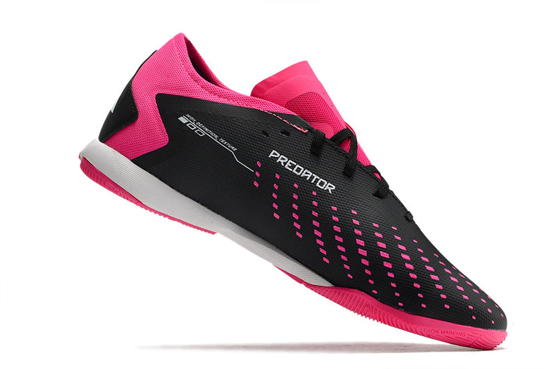 Chuteira Futsal Adidas Predator Accuracy.1 IC Low Rosa e Preto "Own You Football Pack"