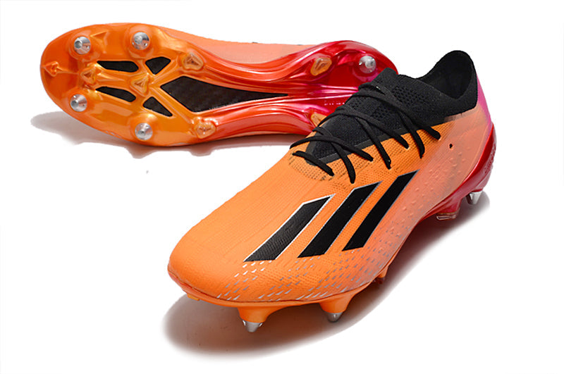 Chuteira Campo Adidas X Speedportal.1 Ponta de Aluminio Laranja, Preta e Rosa