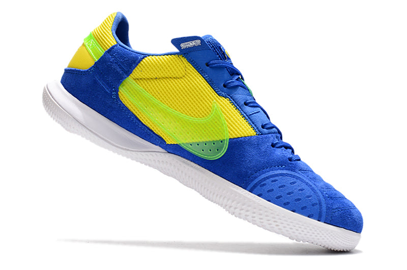 Chuteira Futsal Nike StreetGato IC Azul, Amarelo e Branco