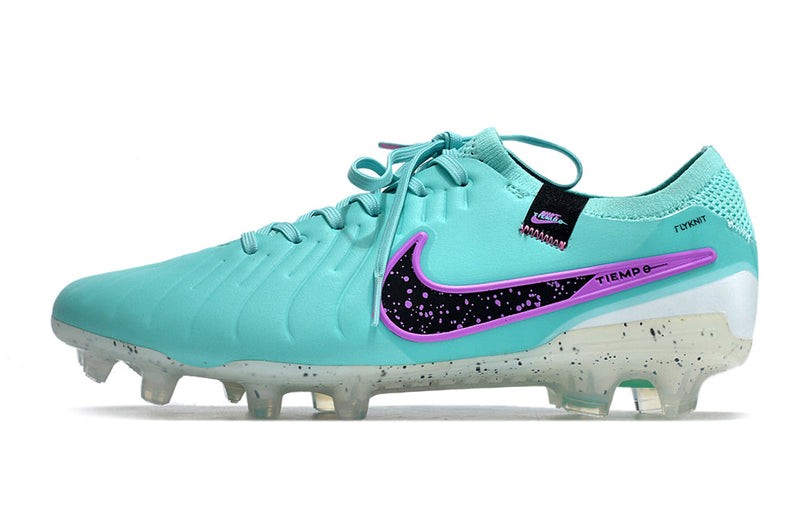 Chuteira Campo Nike Tiempo Legend 10 Elite FG Azul e Roxo "Peak Ready Pack"