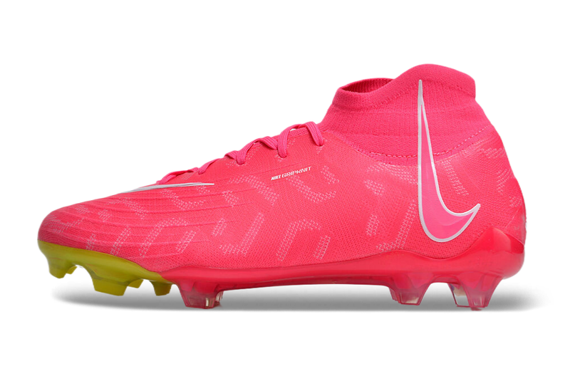 Chuteira Campo Nike Phantom Luna FG Rosa e Verde