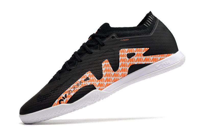 Chuteira Futsal Nike Air Zoom Mercurial Vapor 15 Elite IC Preta e Laranja