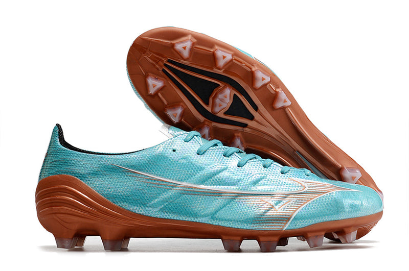 Chuteira Campo Mizuno Alpha FG Azul "Azure Blue Pack"