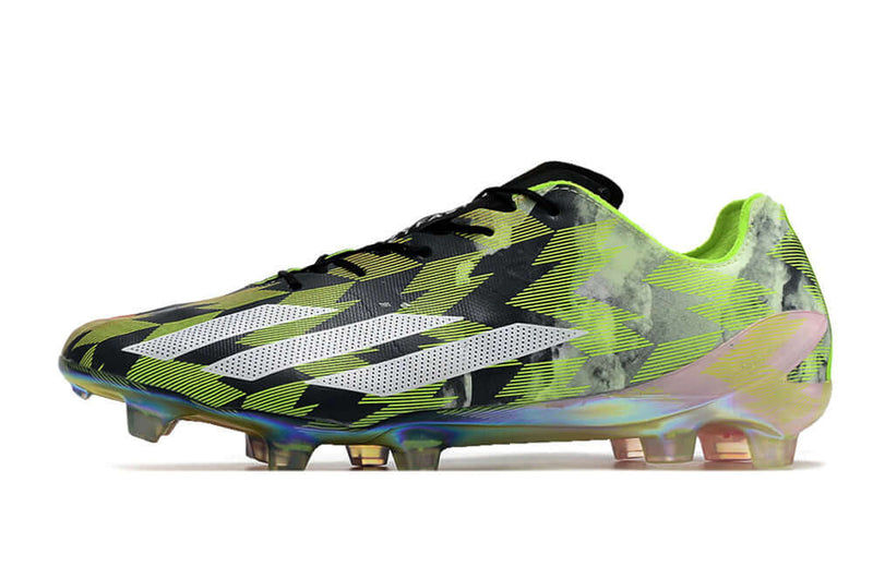 Chuteira Campo Adidas X Crazyfast+ FG Vermelha e Verde "CrazyLight"