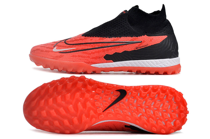 Chuteira Society Nike Phantom GX DF Elite TF Preta e Vermelha "Ready Pack"