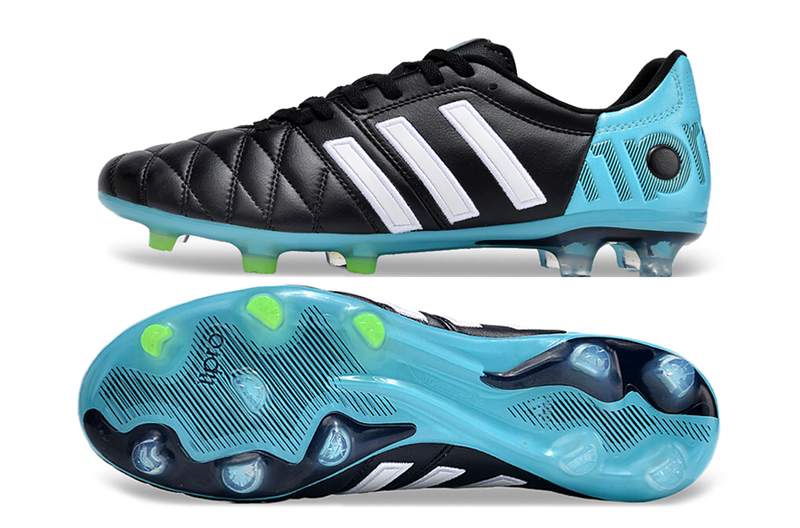 Chuteira Campo Adidas AdiPure 11 Pro FG Preta e Azul