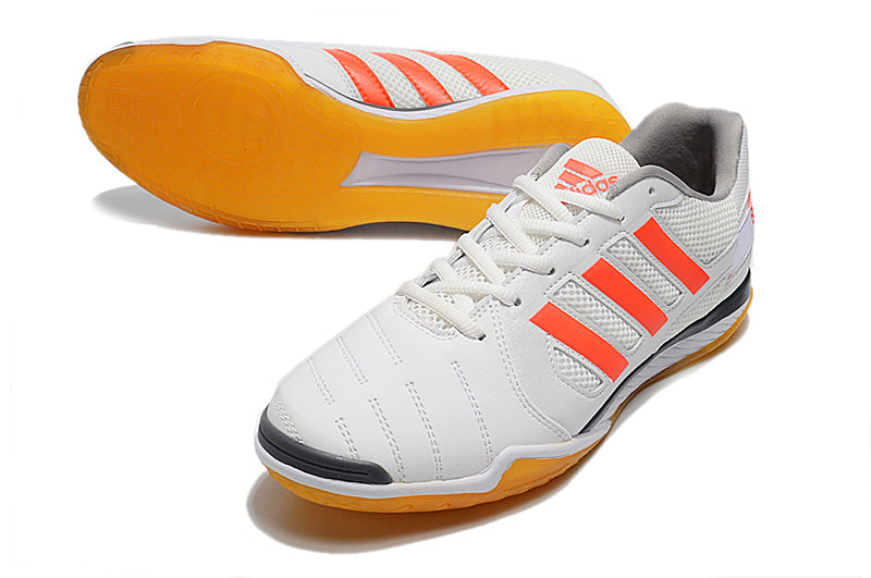 Chuteira Futsal Adidas Top Sala IC Branca e Laranja