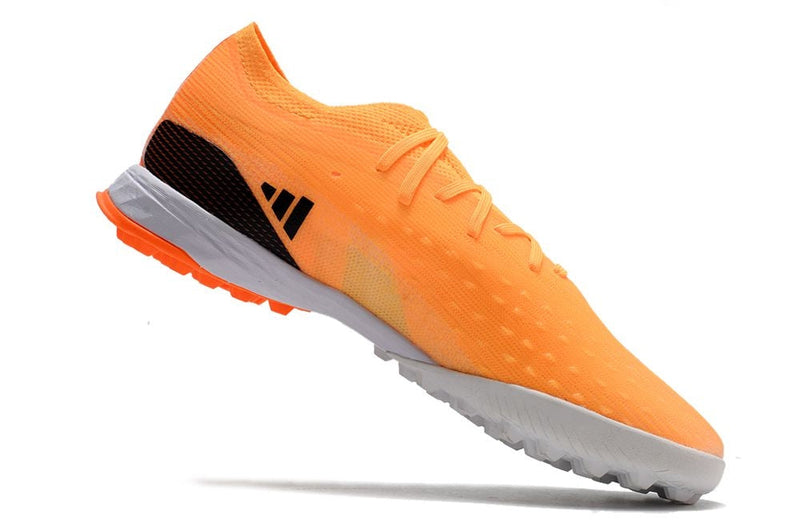 Chuteira Society Adidas X SpeedPortal.1 TF Laranja e Preto