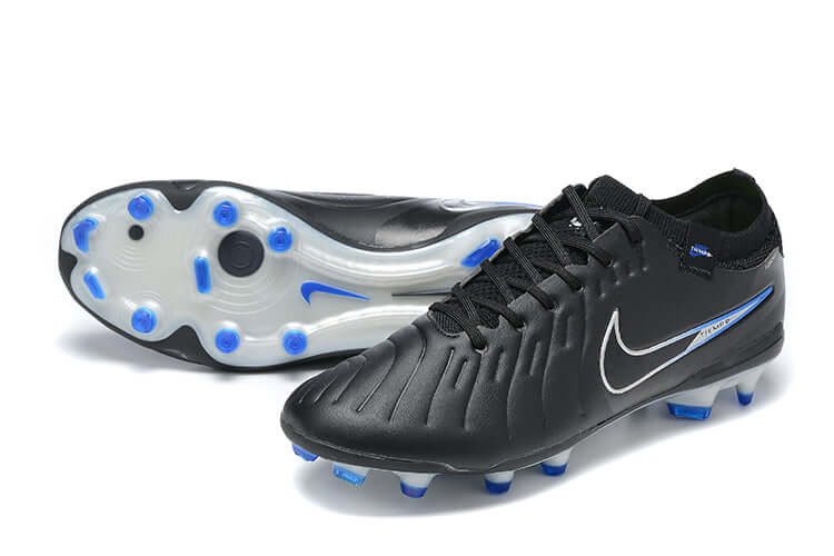 Chuteira Campo Nike Tiempo Legend 10 Elite FG "Shadow Pack" Preta e Azul