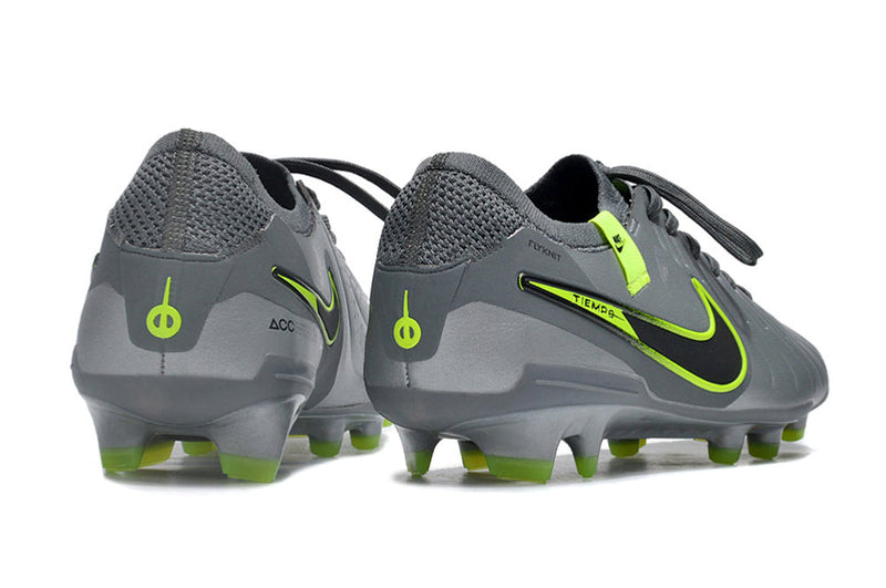 Chuteira Campo Nike Tiempo Legend 10 Elite FG Cinza, Preta e Verde