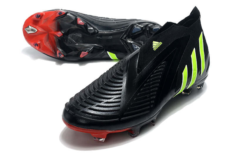 Chuteira Campo Adidas Predator Edge.1 FG Preto e Verde "Shadow Portal Pack"