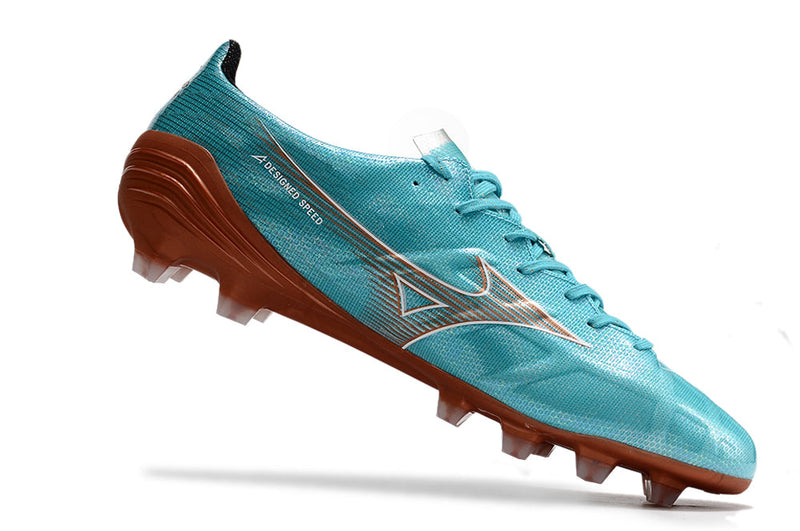 Chuteira Campo Mizuno Alpha FG Azul "Azure Blue Pack"