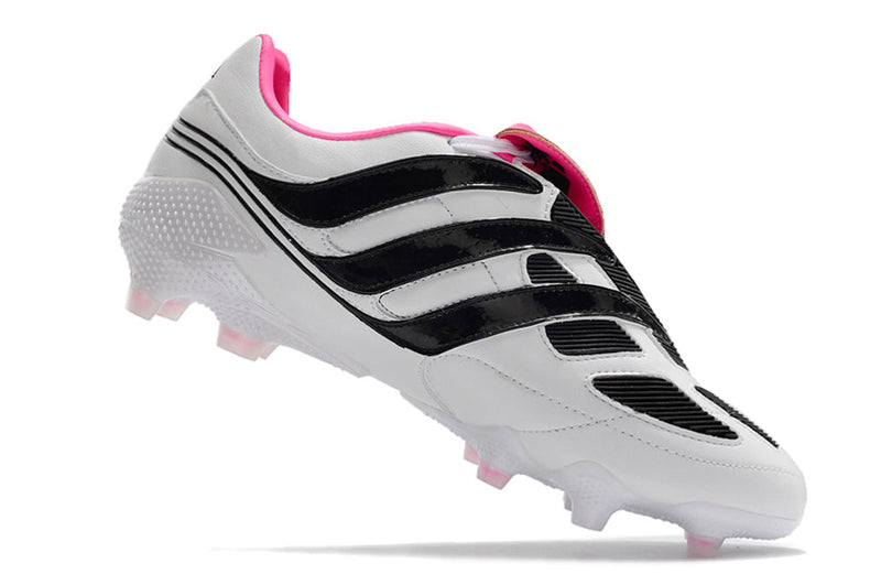 Chuteira Campo Adidas Predator Precision FG Branca, Preta e Rosa