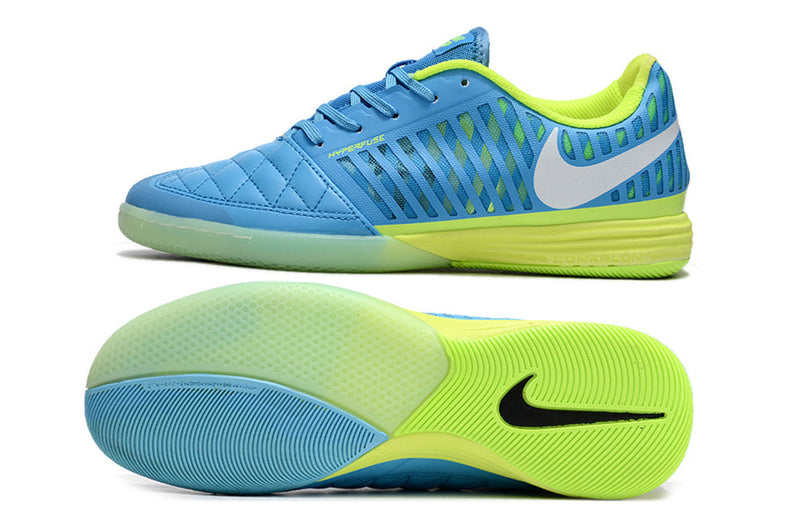 Chuteira Futsal Nike Lunar Gato II IC Azul e Verde