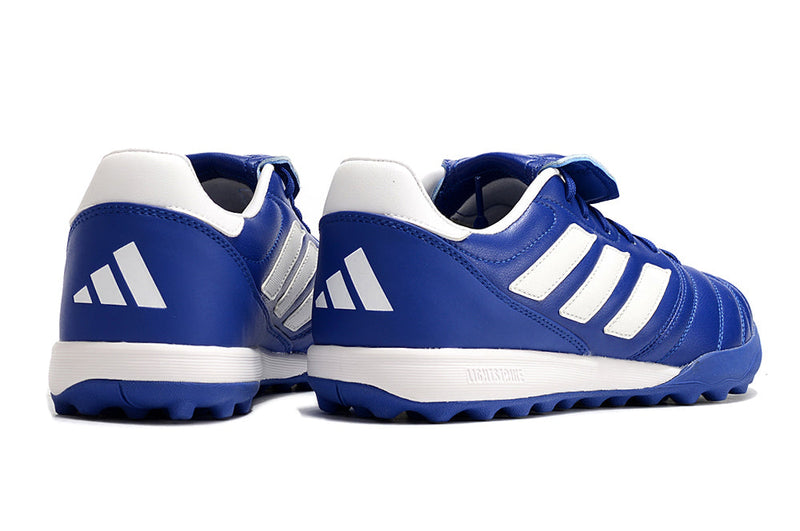 Chuteira Society Adidas Copa Gloro TF Azul e Branco