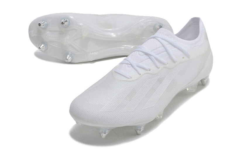 Chuteira Campo Adidas X CrazyFast.1 Ponta de Aluminio Branca "Pearlized Pack"