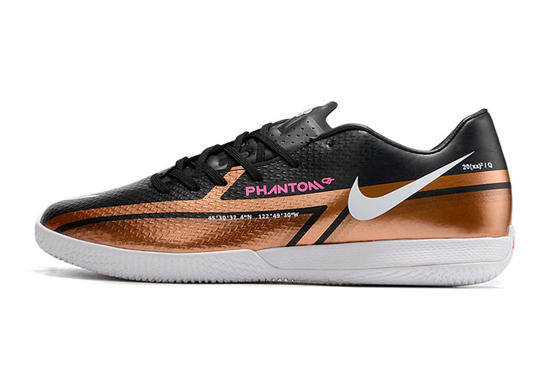 Chuteira Futsal Nike Phantom GT2 Elite IC Cobre e Preto "Generation Pack"