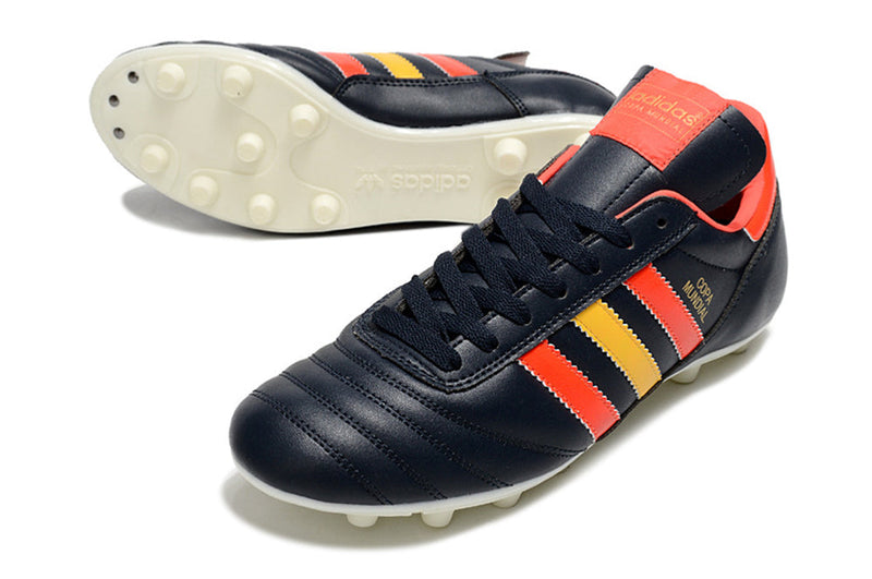 Chuteira Campo Adidas Copa Mundial FG Preta, Vermelho e Amarelo "Spain"