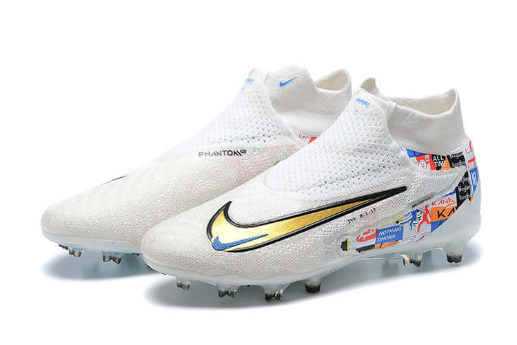 Chuteira Campo Nike Phantom GX DF Elite FG Branca "Harry Kane"