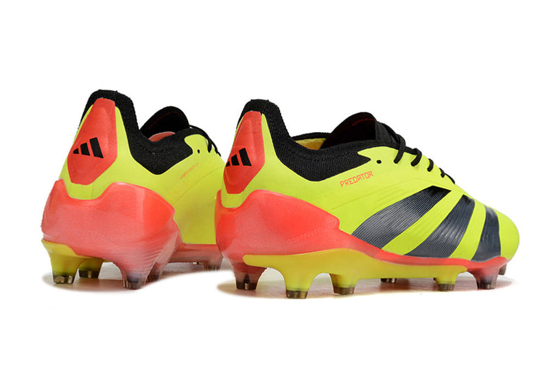 Chuteira Campo Adidas Predator Elite FG Amarelo, Preto e Vermelho "Energy Citrus Pack"