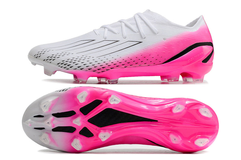 Chuteira Campo Adidas X Speedportal.1 FG Branca e Rosa