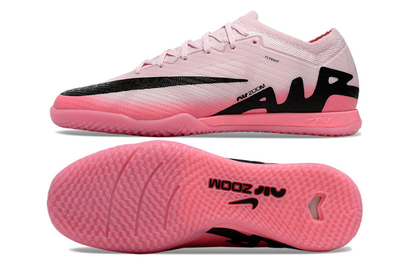 Chuteira Futsal Nike Air Zoom Mercurial Vapor 15 IC Rosa e Preta "Mad Brilliance Pack"