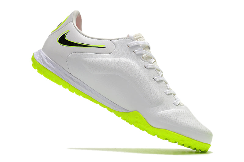 Chuteira Society Nike Tiempo Legend 9 Elite TF Branca e Verde