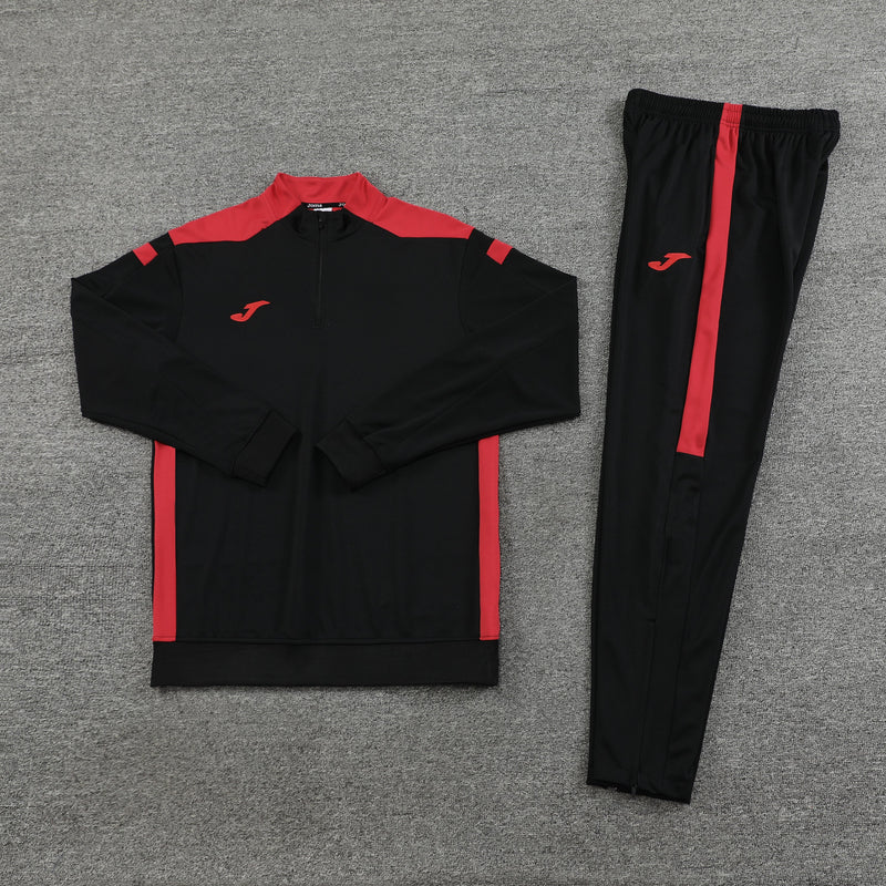 Conjunto de Frio Joma Training Vermelho e Preto