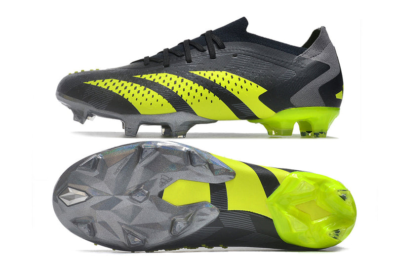 Chuteira Campo Adidas Predator Accuracy.1 FG Low Preta e Verde "Crazycharged Pack"