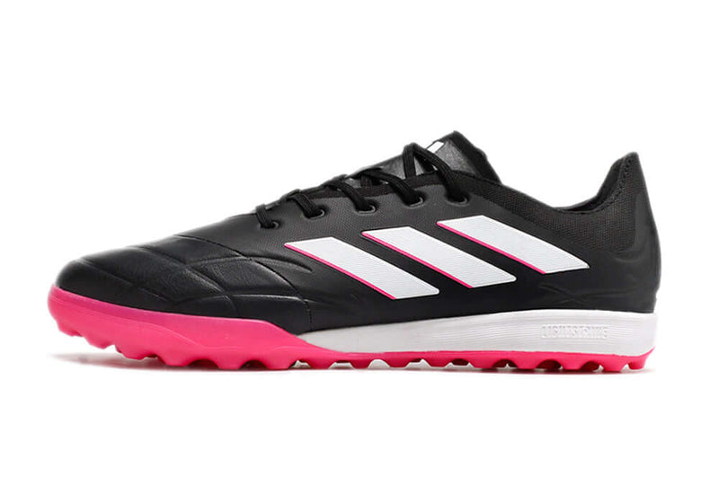 Chuteira Society Adidas Copa Pure.1 TF Preta e Rosa "Own You Football Pack"