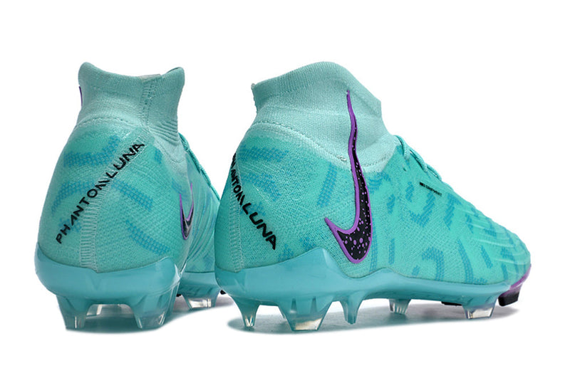 Chuteira Campo Nike Phantom Luna Elite FG Azul e Roxa "Peak Ready Pack"