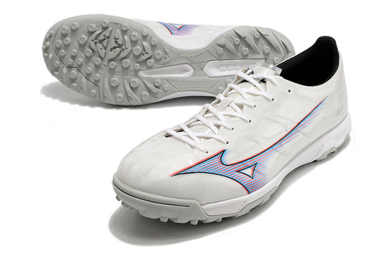 Chuteira Society Mizuno Alpha TF Branca "Launch"