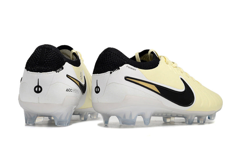 Chuteira Campo Nike Tiempo Legend 10 Elite FG Bege e Branca "Mad Ready Pack"