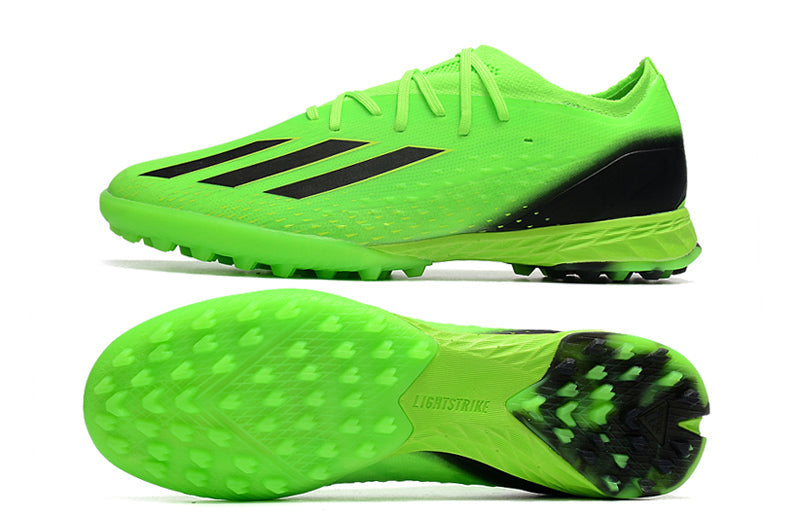 Chuteira Society Adidas X Speedportal.1 TF Verde "Game Data Pack"