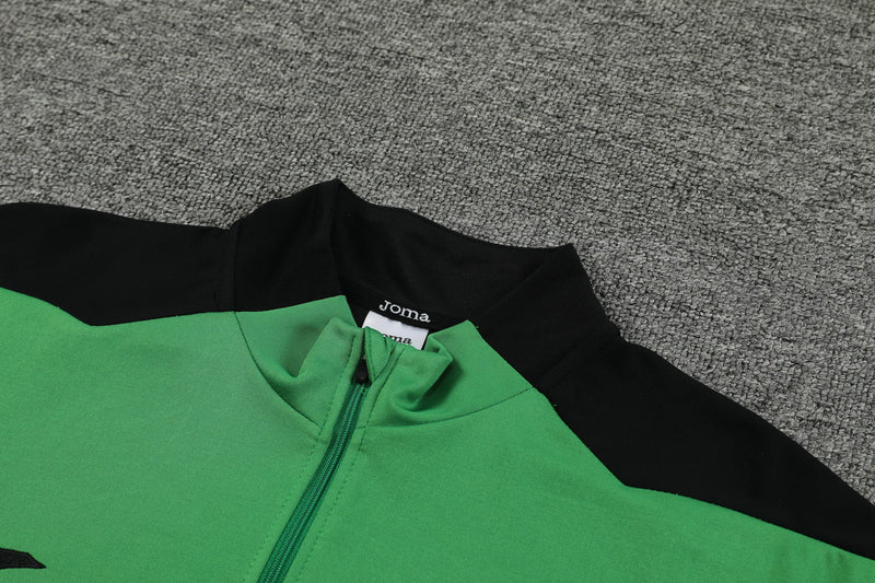 Conjunto de Frio Joma Training Verde e Preto