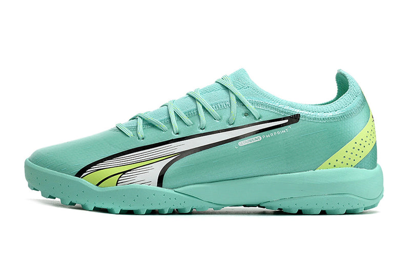 Chuteira Society Puma Ultra Ultimate 1.4 TF Verde "Pursuit Pack"