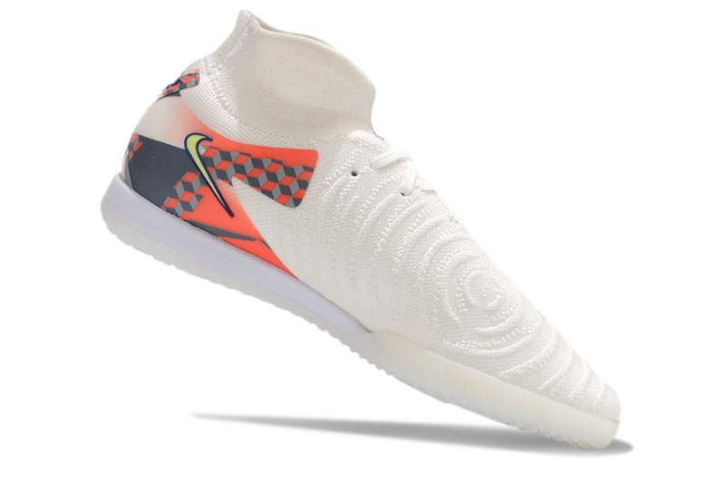 Chuteira Futsal Nike Phantom Luna Elite IC Branca e Vermelho "Barna Pack"