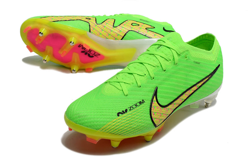 Chuteira Campo Nike Air Zoom Mercurial Vapor 15 Elite Ponta de Aluminio Verde