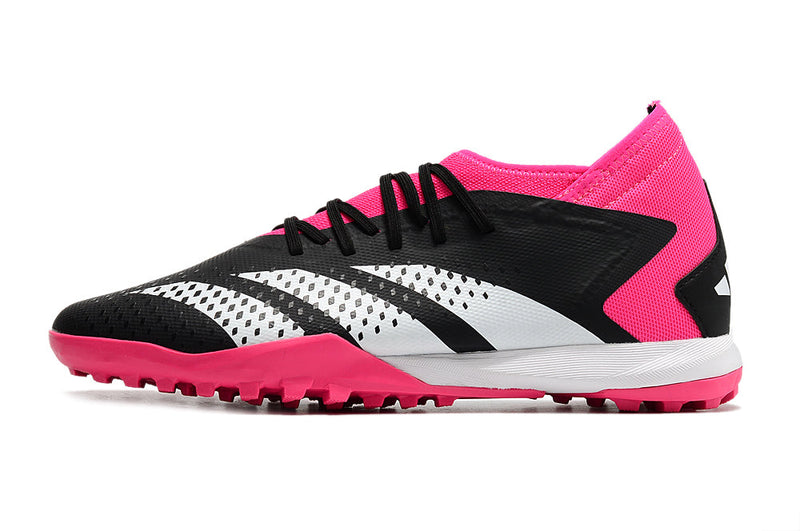 Chuteira Society Adidas Predator Accuracy.1 TF Preta e Rosa "Own You Football Pack"