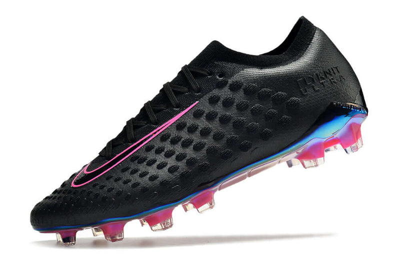 Chuteira Campo Nike Phantom Ultra Venom Elite FG Preta e Rosa