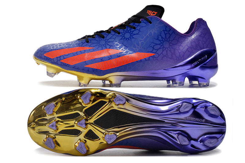 Chuteira Campo Adidas X Crazyfast+ FG Roxo e Vermelho "Salah"