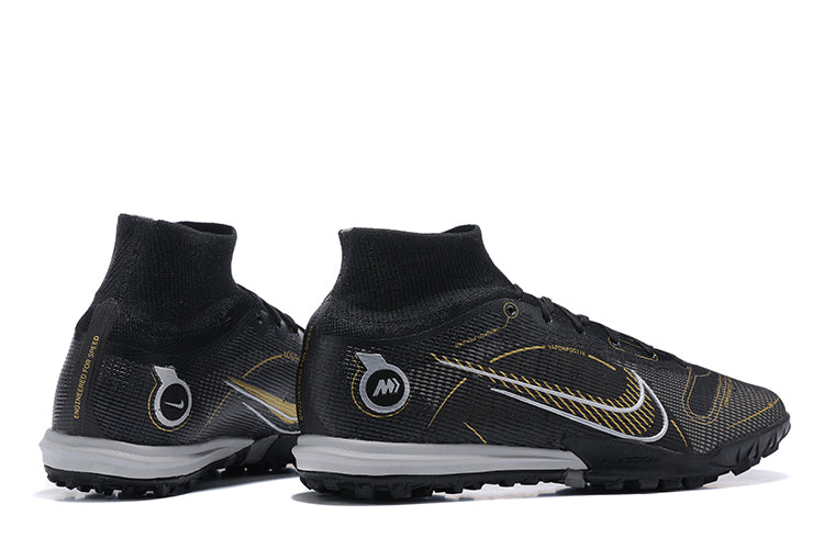 Chuteira Society Nike Mercurial Superfly 8 Elite TF Preta e Dourado "Shadow Pack"