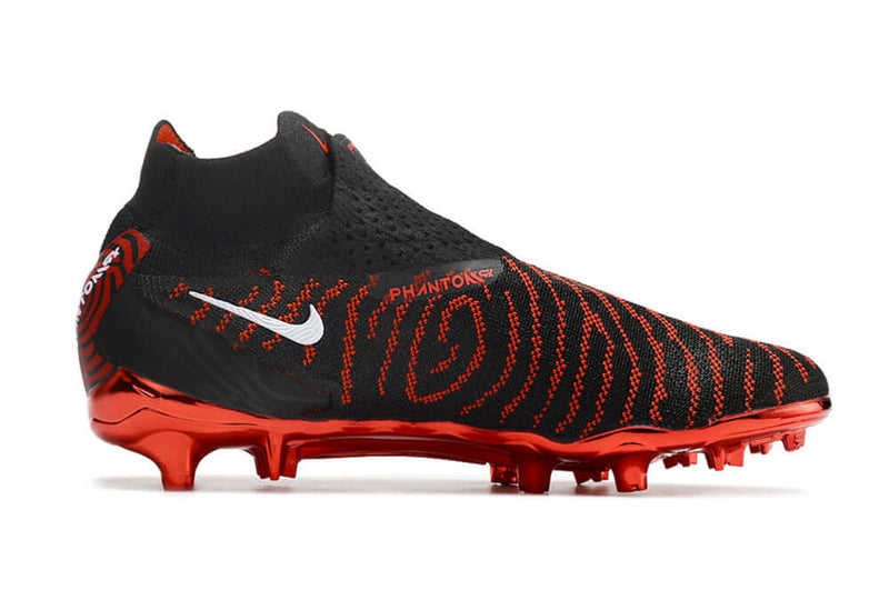 Chuteira Campo Nike Phantom GX DF Elite FG Preta e Vermelho