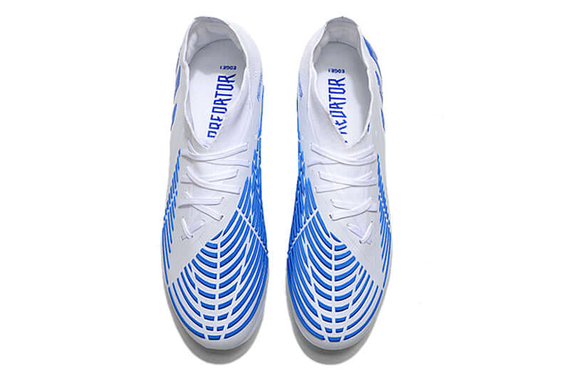 Chuteira Campo Adidas Predator Edge.1 FG Branco e Azul "Diamond Edge Pack"