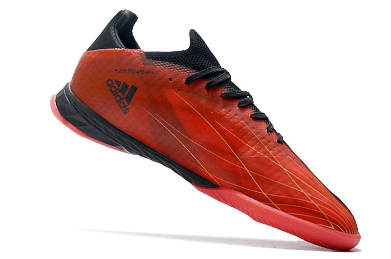 Chuteira Futsal Adidas X Speedflow.1 IC Vermelho e Preto "Showndown Pack"